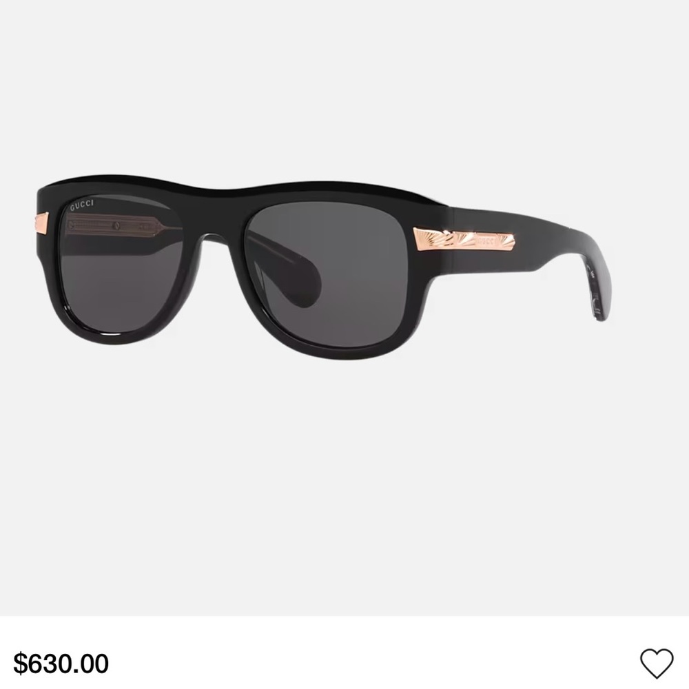 Gucci Black Sunglasses with Rose Gold Detail